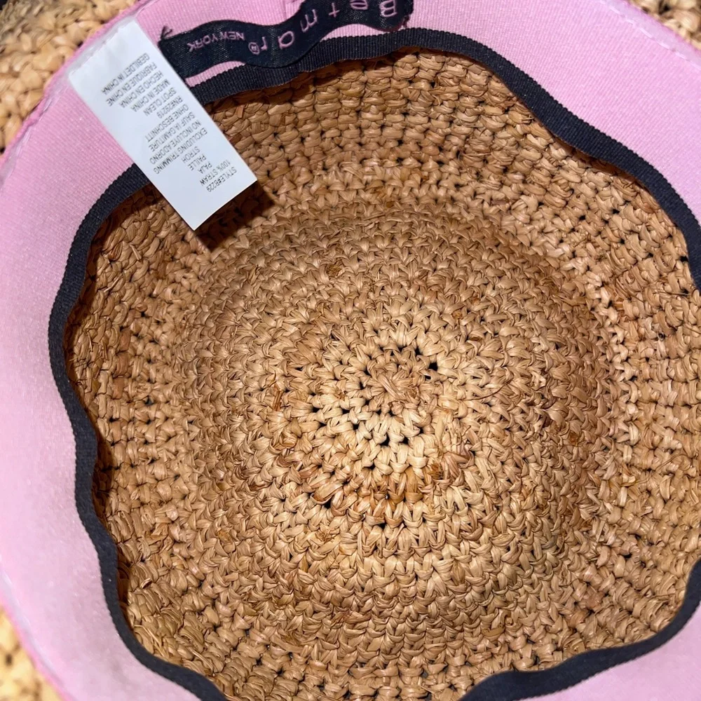 Betmar Tan Straw Hat with Pink Band - Picture 8 of 13